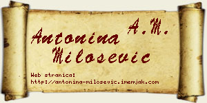 Antonina Milošević vizit kartica